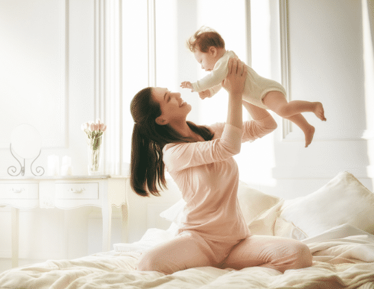 Zelfverzekerde moeder